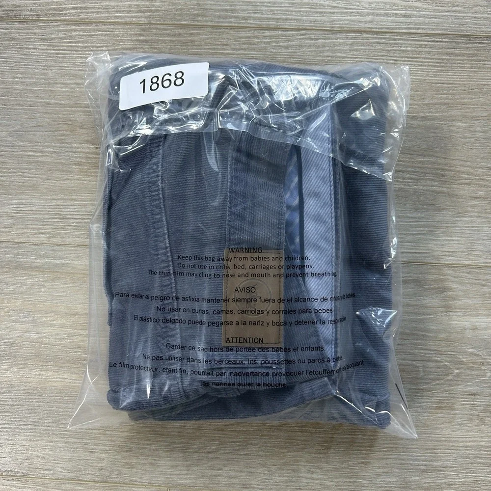 Peter Millar Men 36x31 Superior Soft Blue Corduroy Five-Pocket Pants